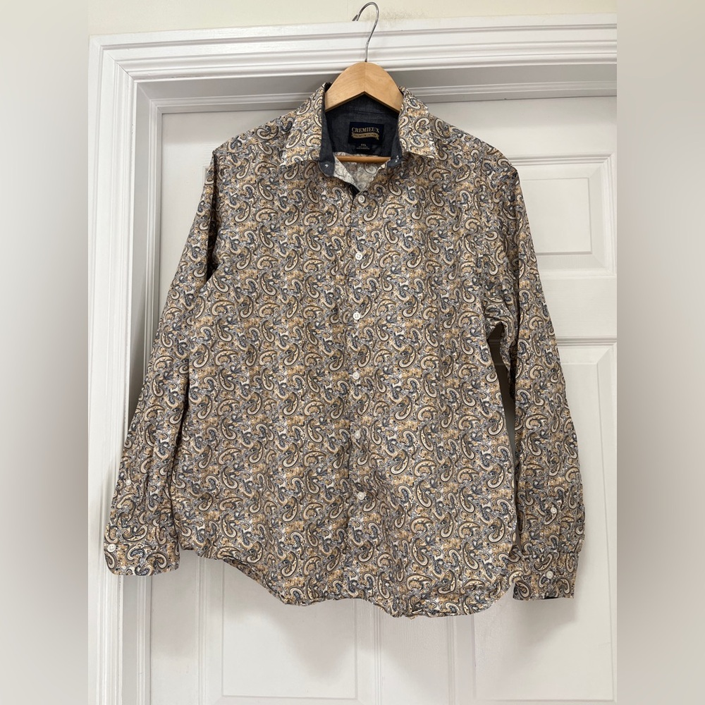 Cremieux Premium Denim paisley shirt men’s XXL